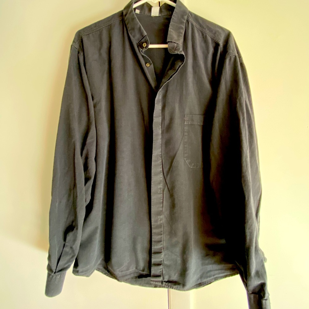 Gray button down